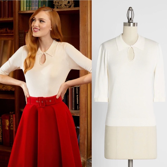 Modcloth Tops - ModCloth x Collectif | Pure Wisdom Knit Top